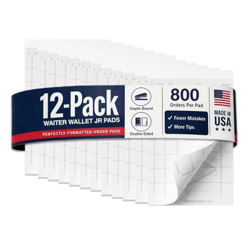 Waiter Wallet Server Note Pads 12-Pack
