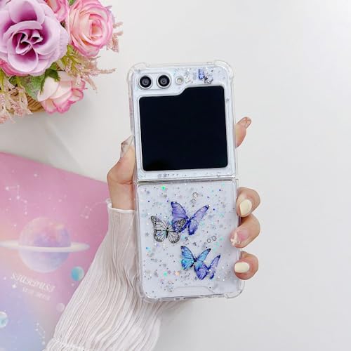 Protection Samsung Z Flip 3 transparente coque antichoc rigide paillettes