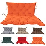 Tuccor Porch Swing Cushions with Backrest, Overstuffed Waterproof Bench Cushion Garden Patio 2-3 Sea