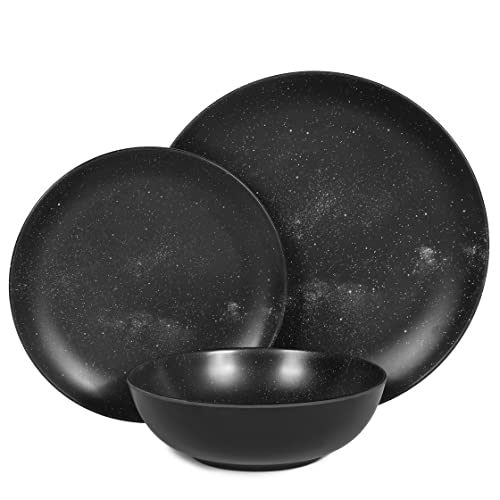 Dishwasher Safe Melamine Dinnerware Set-Bpa Free 12Pcs Melamine Plates And Bowls For Indoor&Outdoor,Warming Gift For Housewarming/Anniversary/Birthdays (Nebula) #TOP7