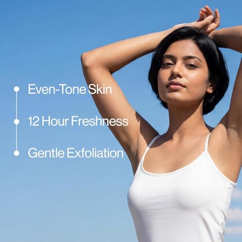 Image of Be Bodywise 6% AHA BHA Underarm Roll On 75ml | 4% Lactic Acid, 1% Mandelic Acid, 1% Salicylic Acid | Controls Odour & Reduces Pigmentation for even tone skin | 0% Alcohol & 0% Aluminium | Aqua Fragrance