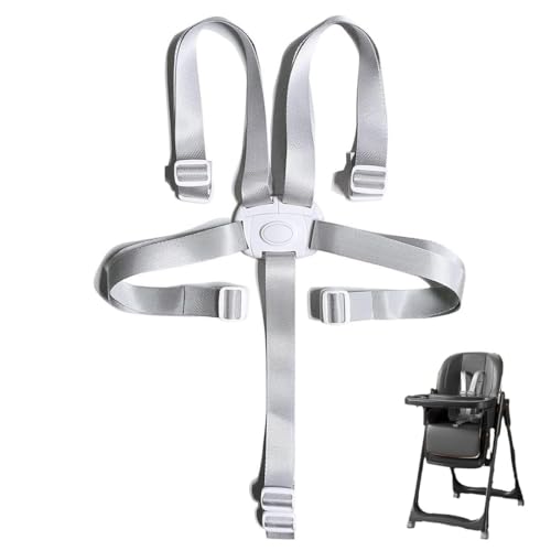 UIEXAY Cinture Passeggino Universali, Seggiolone Cintura Imbracatura di Sicurezza per Bambini, Passeggini Cintura Seggiolone a Regolabile Cinghie Universale per Auto Carrozzina Seggiolon (grigio)