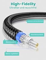 EMK Subwoofer Kabel 90 Grad Cinch Rechtwinkliges Coaxial Audio Kabel - 0.5m | RCA Digital Audio Kabel 90 Grad Cinch Audio Adapter, für Verstärker, Lautsprecher, Soundbar, Heimkino und HiFi Systeme – Ansicht 3