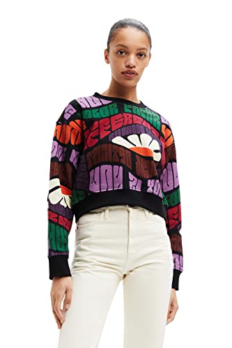 Desigual Women's Tuttifruti Sweat_Emma 9019 Tutti Fruti Sweater, Material finishes, L