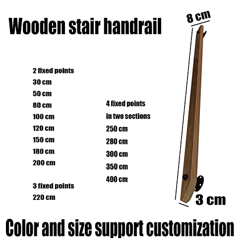 Rambarde d'escalier en bois au design lisse haut de gamme