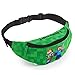 Minecraft Riñonera Deportiva, Riñonera Niño En Color Verde, Bolso Cinturon Con Correa Ajustable Para Viajar Deporte Colegio, Merchandising Oficial Regalos Para Niños y Adolescentes