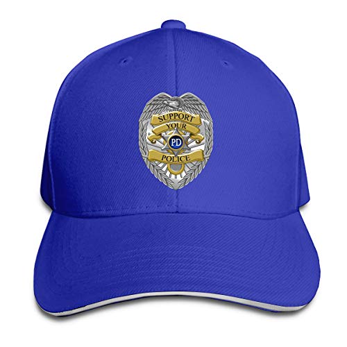 Support Your Local Police Dept Thin Red Line Badge Adjustable Baseball Caps Vintage Sandwich Hat