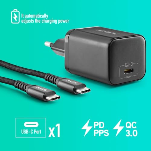 Cargador de Portátil GaN NGS BUD65W-L para Lenovo/ 1xUSB Tipo-C/ 65W/ Automático/ 5 Conectores/ Voltaje 5-20V
