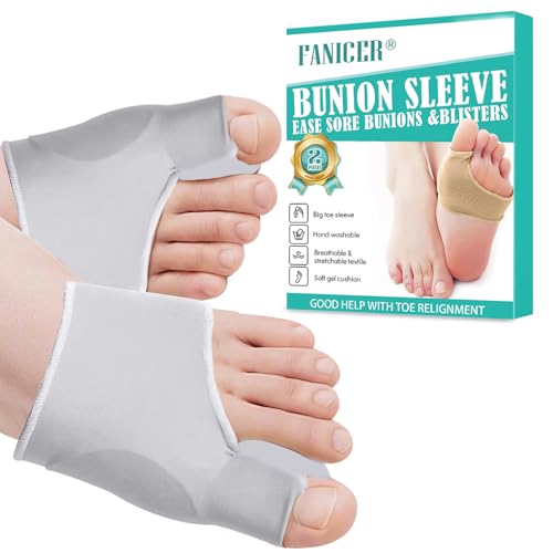 Calcetines Hallux Valgus, Corrector Juanetes Mujer y Hombre, Corrector de juanetes Con Gel Protector, Almohadilla para el Dedo Gordo, Relaja y Estira el Dedo Gordo, Elástico y Suave (37-43 M, Gris)