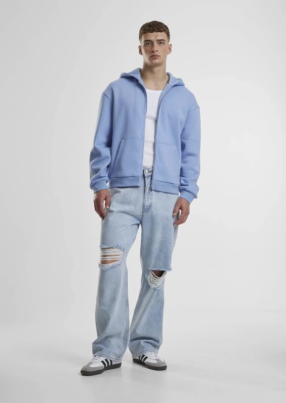 Image of Besick Premium Cotton Solid Relaxed Fit Zipper Hoodie for Men