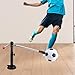 RNXRZANK Soccer Trainer Football Kick Trainer for Speed and Agility Practice with Soccer Ball Stand for All Ages, White