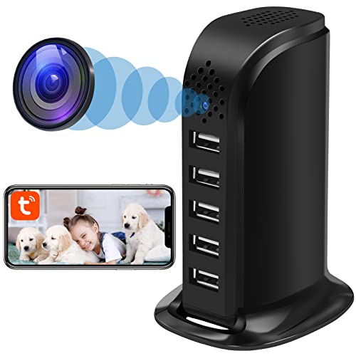 小型カメラ 1080P隠しカメラ wifiカメラ スパイカメラ 超軽型カメラ 128GB対応 USBコンセント タワー式 防犯カメラ リアルタイム監視 遠 41CluAyhJvL.jpg