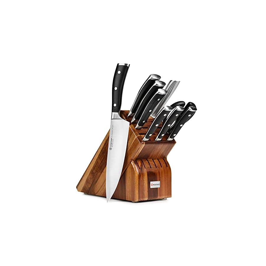 Wusthof Classic Ikon 10 Piece Knife Set with Acacia Block
