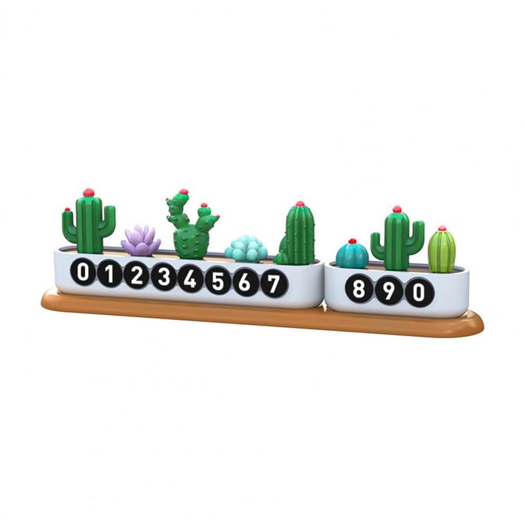 Carte de stationnement temporaire amovible avec mini succulentes pour éviter la fourrière