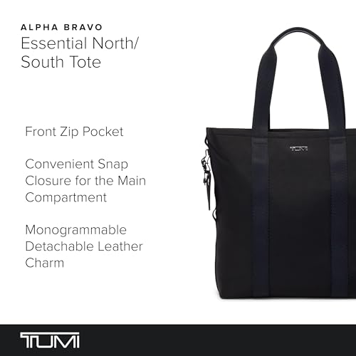 TUMI - Alpha Bravo Essential Tote - Men's and Women's Lightweight Everyday & Travel Bag - Medium East/West, Black - Thumbnail 2