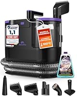 Motionflow PRO Teppichreiniger Waschsauger mit Dampffunktion – 1700W Dampfbürste, Polsterreiniger für Teppiche, Polstermöbel und Autositze uvm. Nasssauger mit Selbstreinigung, Dampfreiniger für alles