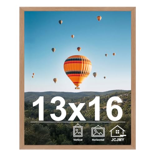 JCJMY 13x16 Picture Frame Rustic Brown for Wall Hanging, Wall Mounting Horizontally or Vertically, 13 x 16 Wall Gallery Poster Photo Frame with Shatter Resistant Plexiglass,Rustic Brown