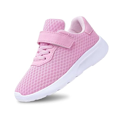 Kids Sneakers Lightweight Breathable Mesh Running Shoes Solid Color Athletic Footwear for Children Age 5 15y