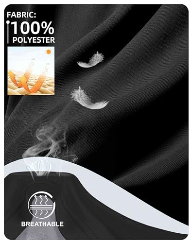 Pudolla Men's Long Sleeve Sun Shirts 1/4 Zip UV SPF UPF 50+ Rash Guard Fishing Running Hiking Outdoor Shirts3