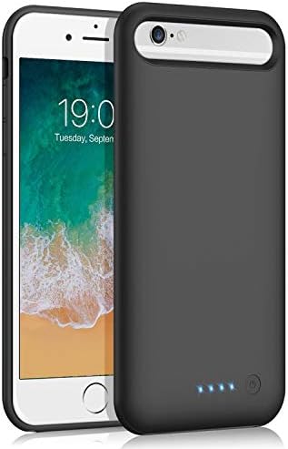 Battery Case for iPhone 6s/ 6/7/ 8, VOOE 6000mAh Portable Battery Pack Ultra Battery Charging Case Protective Rechargeable Smart Case for 6S/6/7/8 Backup Cover Extended Charger Case (4.7 inch)
