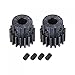 uxcell 1Mod 17T Pinion Gear 6mm Bore Hardened Steel Motor Rack Spur Gear with Step for RC Car Truck Buggy Gear Drive, 2 Set