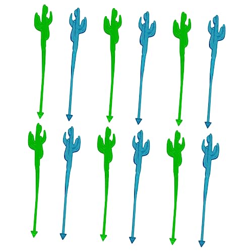 STOBAZA 40pcs Plastic Cocktail Skewers for Drinks Stirring Sticks Disposable Stir Rods Non-slip Design Perfect for Bars Parties