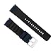BARTON WATCH BANDS, 18mm Navy Blue - Cordura Fabric and Silicone Hybrid Watch Bands with Integrated quick release spring bars- Cordura Fabric and Silicone- Stainless Steel Hardware