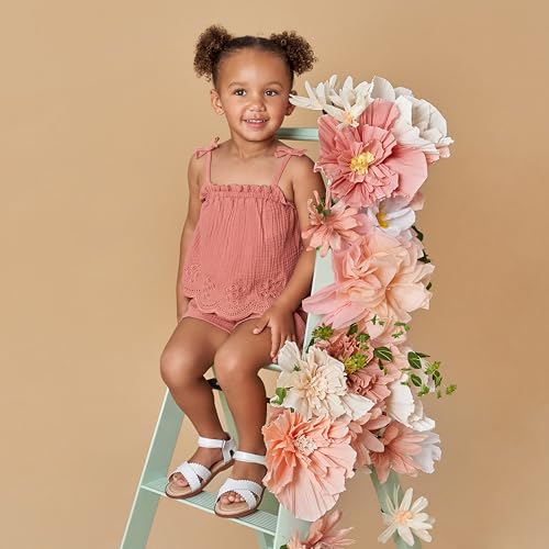 Image of Modern Moments by Gerber Baby Girls' 2-piece Gauze Top & Short Set