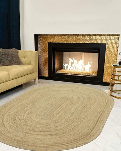 Tapis tressé main en jute pour créer une descente de lit confortable - 3