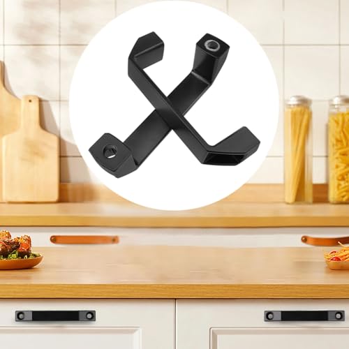 Image of Black Aluminum Alloy Handle Aluminum Handle Rectangular Industrial Handle for 30 Series Aluminum Extruded Profile Accessories 120mm 2PCS