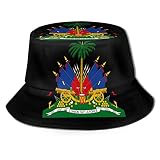 Fashion The Haitian American Bucket Hat Sun Protection Flag Bucket Hat Unisex Pattern Haitian Flag Hat…
