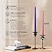 Pickood 10-Inch Tall Dripless Advent Candles Set of 4, Tapered Candles, Perfect for Christmas - Smokeless, Unscented, Long Burning - Hand Poured, Colored Tall Candlesticks - Pink and Purple