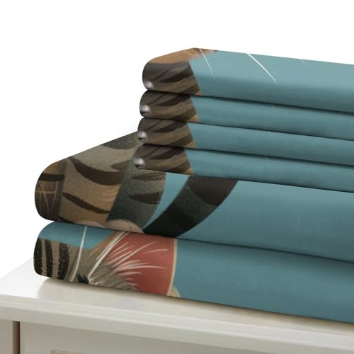 Housse de couette chat 3D 260x220cm en microfibre de qualité supérieure avec taies