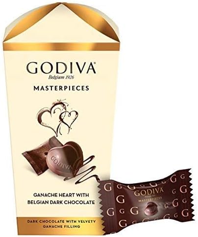 Masterpieces Ganache Heart with Belgian Dark Chocolate Gift Box, 193g