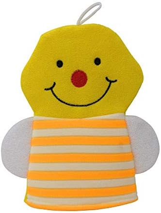 Knit Terry Character Bath Puppet / Wash Cloth / Bathmitt / Bath Mitt (Yellow (Bumble Bee))