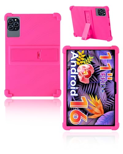 Étui silicone Zenva T90 pour éviter les chutes de tablette 11" rose