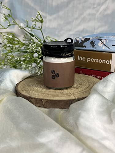 Image of Mini Scented Candles (Marine Melody and Roasted Coffee), Pack of 2, 15+ Hour Burn time, Black soot Free, Soy Wax Scented Candle