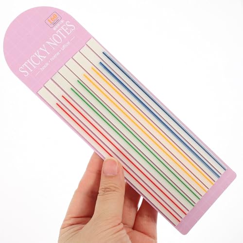 Tiras adhesivas fluorescentes para anotaciones manuscritas en cuatro libros 4