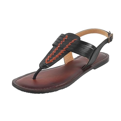 Image of Metro Women Synthetic Leather Flat Sandal