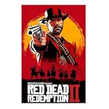 RDR2 - Póster artístico para pared, lienzo de videojuegos, impresiones estéticas, 40 x 60 cm, sin marco (A)