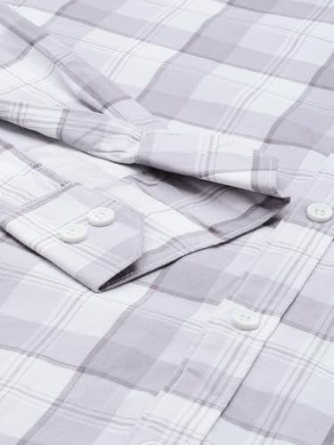Image of Majestic Man Comfort Slim Fit Pure Cotton Checked Casual Shirt