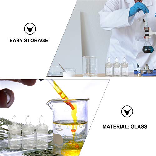 Scicalife 2Pcs Pesando Garrafa de Vidro Garrafa de Vidro Química Específica Plana Forma Baixa Gravid