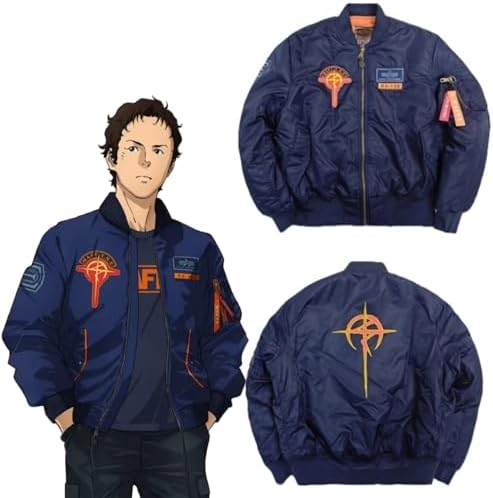 機動戦士ガンダム ジャケット コート パーカー 長袖 ボンバージャケット フライトジャケット ハサウェイ・ノア グッズ コスプレ衣装 メンズ レディース 日常着 秋冬着 運動パーカー トップス 男女兼用 (XL,ハサウェイ厚手) [並行輸入品]