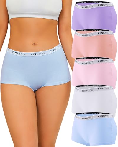 Image of Cotton Boyshort Underwear for Women Boxer Briefs Ladies BoyShorts Panties