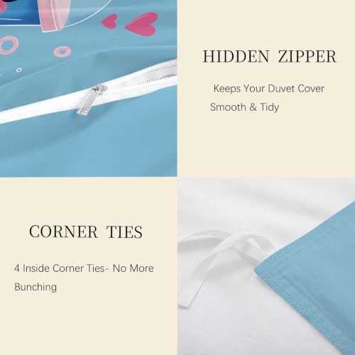Parure de lit 1 personne bubble tea en microfibre douce avec fermeture éclair - 7