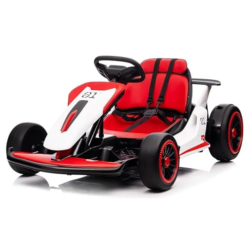 GarveeLife 24V Go Kart for Kids 6-12 Year Old, Child Electric Drift Go-Kart with Music Mode, Electric Drifting Go Cart with Powerful Motor for 6+ Year
