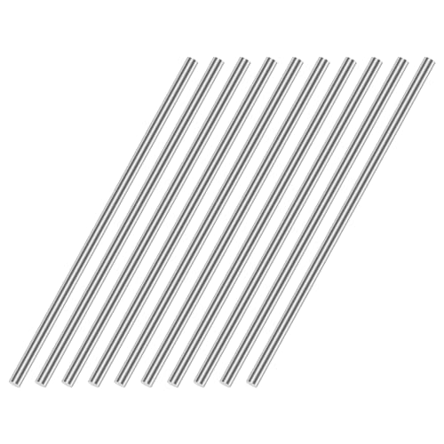 Image of uxcell 5mm x 150mm 304 Stainless Steel Solid Round Rod for DIY Craft - 12pcs