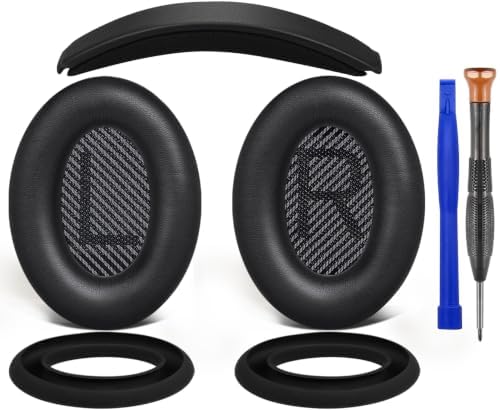 SOULWIT Replacement Kit for Bose QC35/QC35 ii - Black