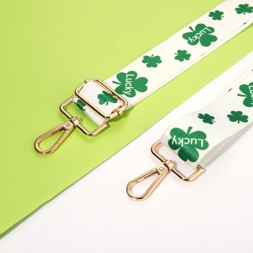 Image of St.Patrick's Day Purse Strap Replacement Lucky Green Shamrock Crossbody Shoulder Bag Straps Irish Party Favors Gift
