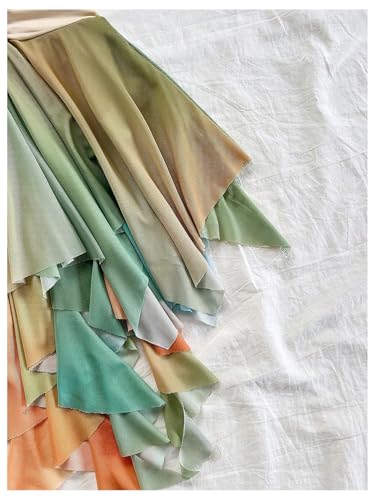 Women's Ombre Mini Skirt Y2k Ruched A Line Asymmetrical Short Skirts Vacation Outfit3